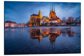 Magnettafel Erfurt - Domplatz im Spiegel