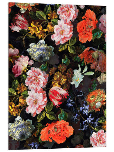 Gallery print Lush antique midnight flowers