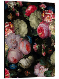 Aluminium print Dutch Antique Lush Flowers