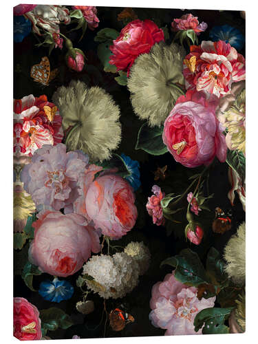 Canvas print Dutch Antique Lush Flowers