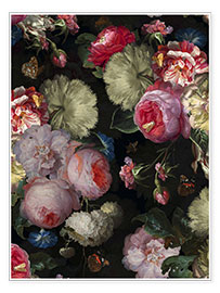 Poster Holländische Antike üppige Blüten