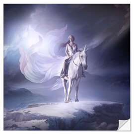 Vinilo para la pared White unicorn