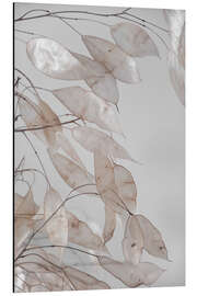 Magnettafel Abstrakte Zweige - Sammlung aus dem Wald in beige &amp; weiß