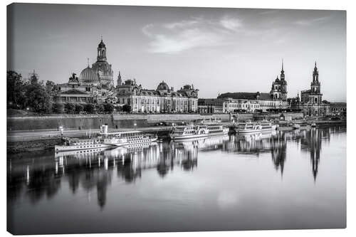 Leinwandbild Dresden monochrom