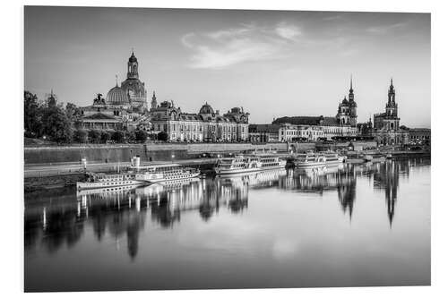 Foam board print Dresden monochrome