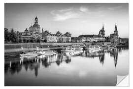 Självhäftande poster Dresden monochrome