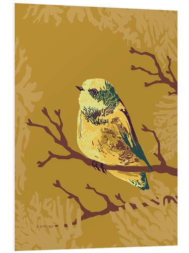 PVC print Bird in the autumn forest