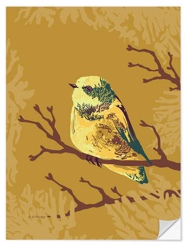 Wall sticker Bird in the autumn forest