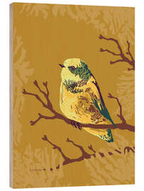 Wood print Bird in the autumn forest