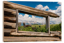 Wood print Through the Window