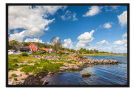 Gerahmter Kunstdruck Küste auf Bornholm, Dänemark