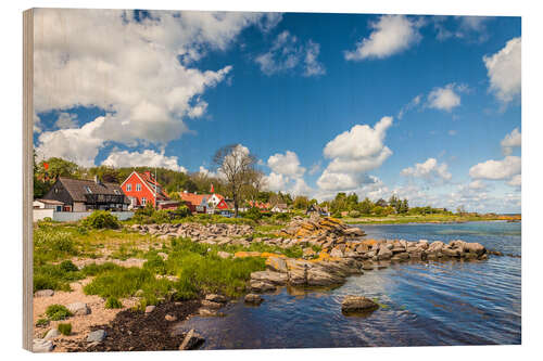 Wood print Coast on Bornholm, Denmark