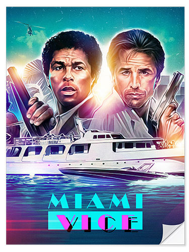 Selvklebende plakat Miami Vice