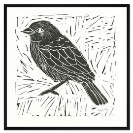 Gerahmter Kunstdruck Vogel