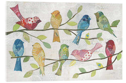 Acrylglas print Chirping birds