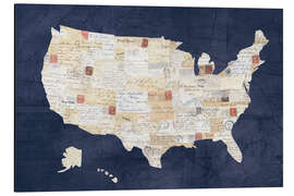 Magnettafel Amerika Vintagekarte