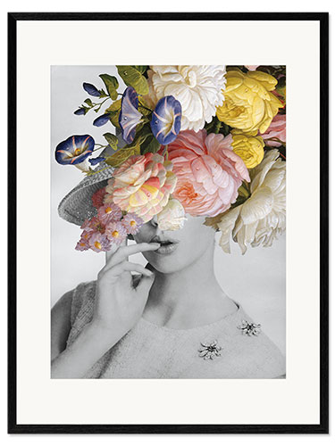 Framed art print The flower hat