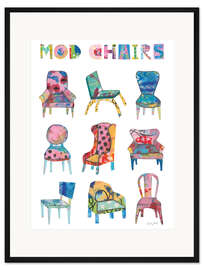Gerahmter Kunstdruck Mod Chairs