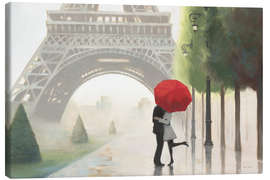 Tableau sur toile Romance à Paris - Marco Fabiano