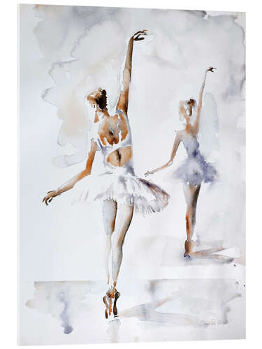 Acrylic print Ballerina in blue