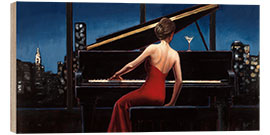 Tableau en bois Lady in Red