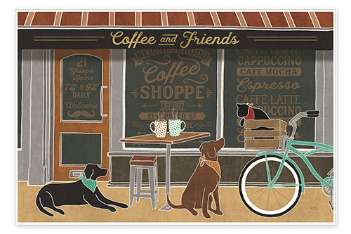 Poster Kaffee und Freunde