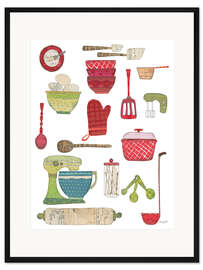 Gerahmter Kunstdruck Lass uns einen Kuchen backen