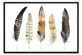 Gerahmter Kunstdruck Herbstfedern