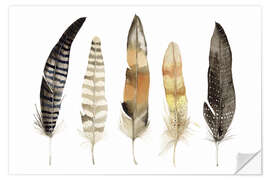 Selvklebende plakat Autumn feathers