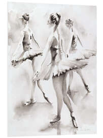 Foam board print Three ballerinas