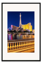Gerahmter Kunstdruck Las Vegas bei Nacht