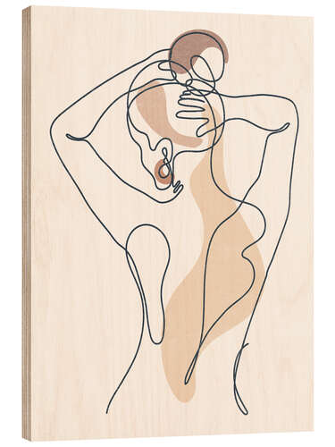 Tableau en bois Feminine back portrait