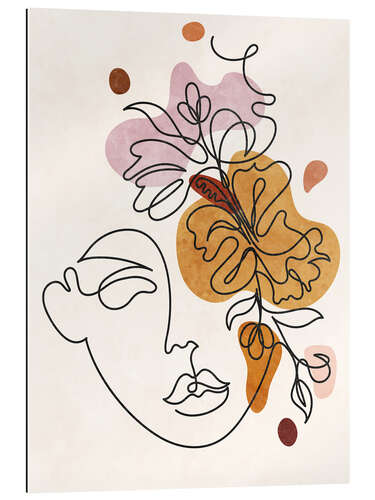 Gallery print Lineart Face with Flowers I