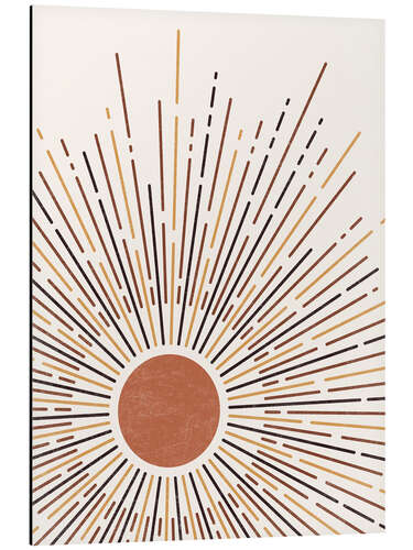 Tableau en aluminium Boho Sun I