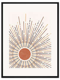 Gerahmter Kunstdruck Boho Sonne I