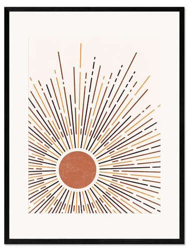 Kunsttryk i ramme Boho Sun I