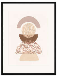 Gerahmter Kunstdruck Minimalistische abstrakte Geometrie