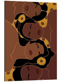 Magnettafel Frauen mit Blumen