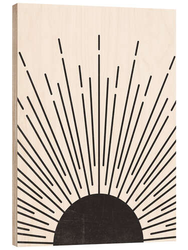 Wood print Scandinavian sunset