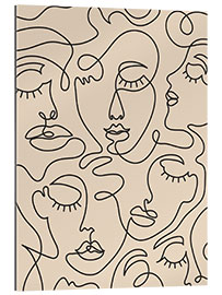 Gallery print One line woman face