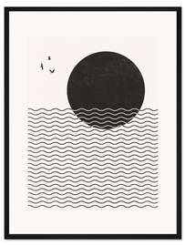 Gerahmter Kunstdruck Minimalistischer Sonnenuntergang
