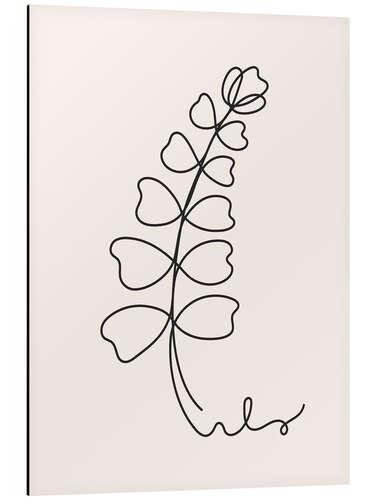 Aluminiumtavla Botanical line art