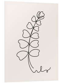 Foam board print Botanical line art