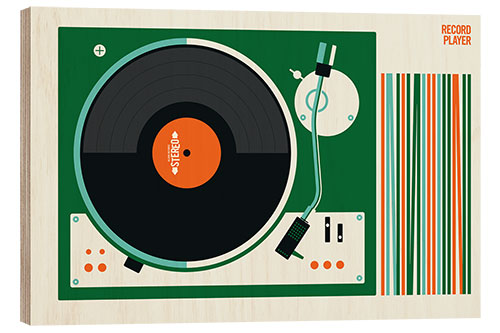 Stampa su legno Record Player