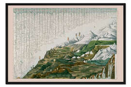 Gerahmter Kunstdruck Höchste Berge, größte Ströme und Wasserfälle der Erde