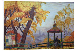 Magnettafel Garten über der Stadt