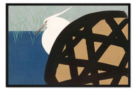 Gerahmter Kunstdruck Weißer Reiher