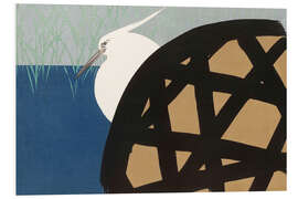 Foam board print White heron