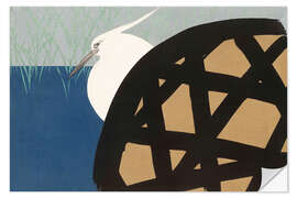 Självhäftande poster White heron