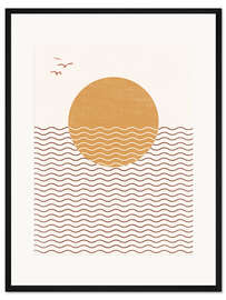 Gerahmter Kunstdruck Boho Sonnenuntergang - TAlex